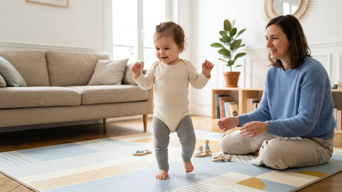 Bébé 11 mois : premiers pas et autonomie - Securidou