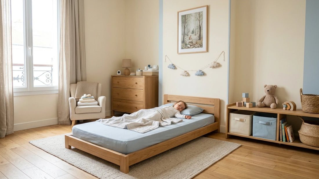 Lit Montessori au sol : à quel âge et sécurité - Securidou