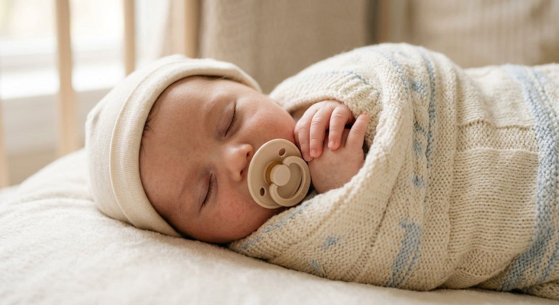 Bébé endormi avec une tetine physiologique dans la bouche | Securidou