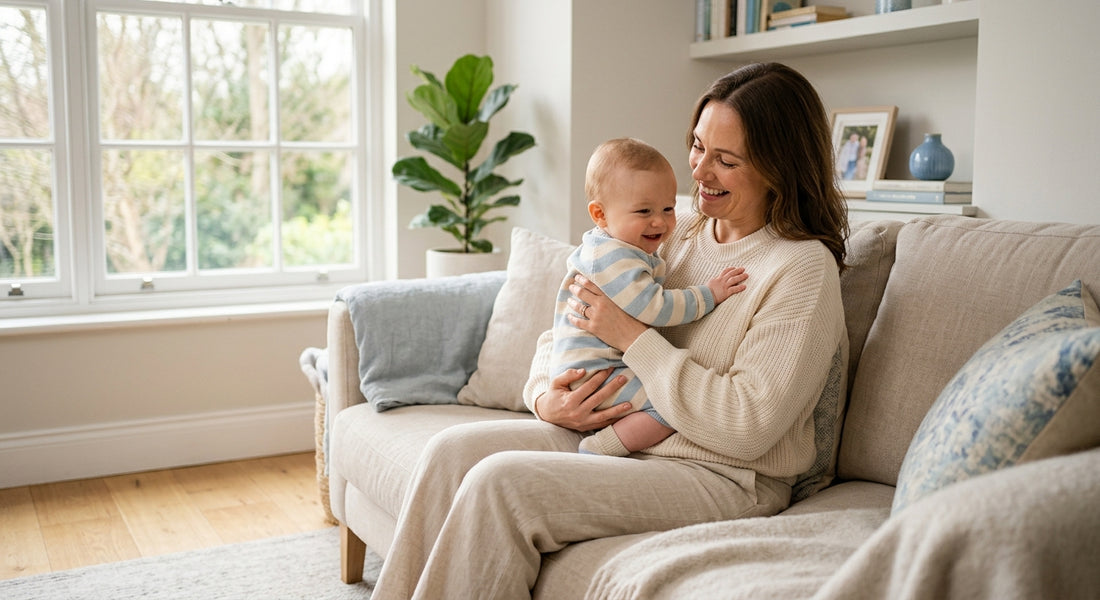 Parent et bébé dans un moment de complicite sécurisée