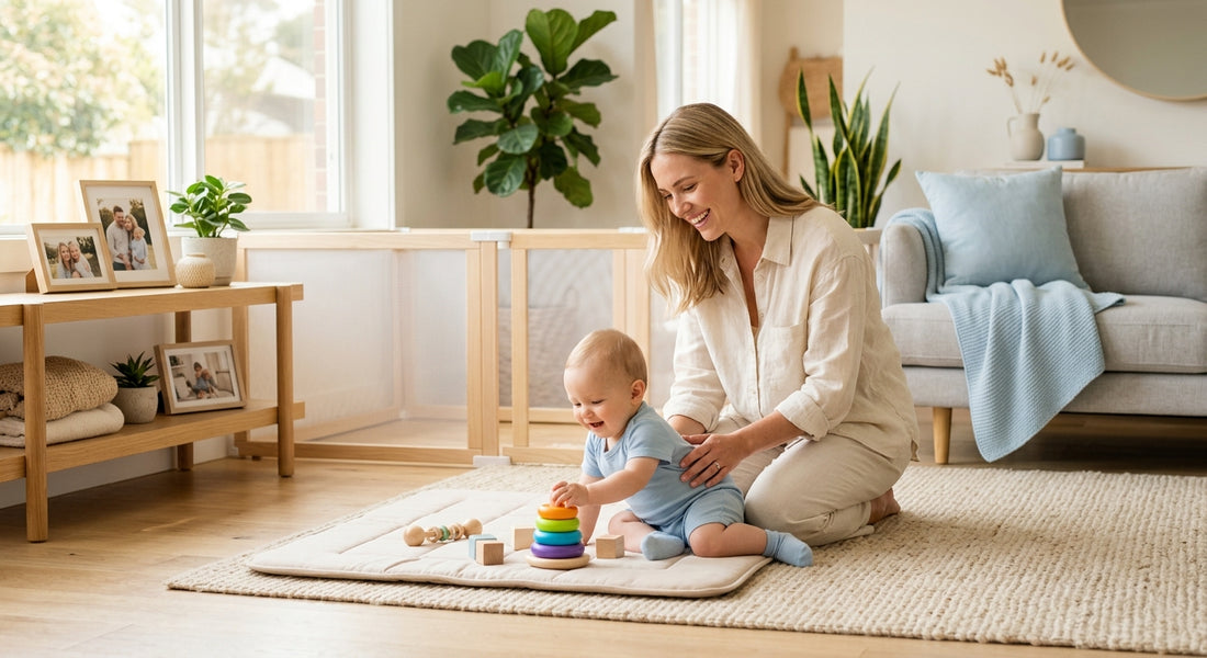 Illustration guide éveil bébé 6 12 mois activites securisees pour bébé sécurisé Securidou