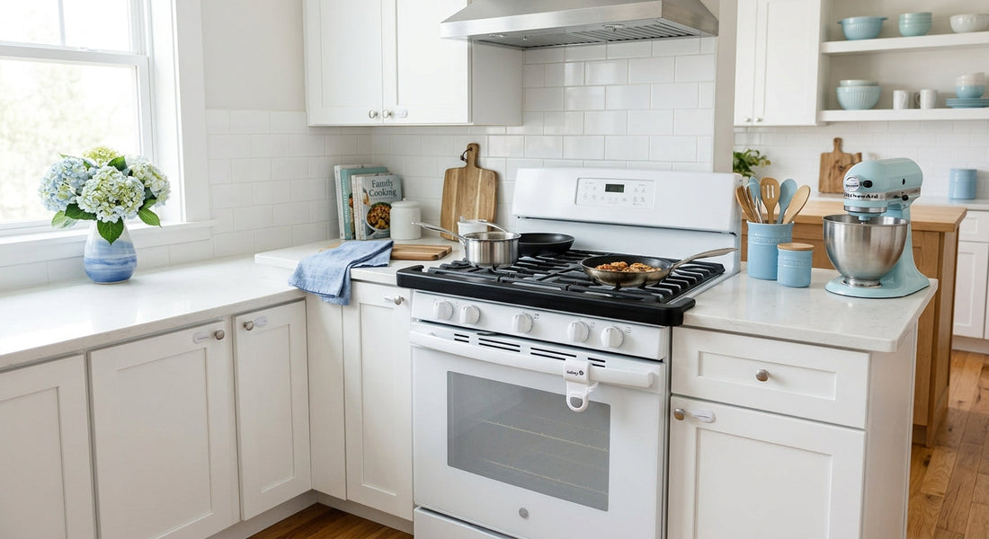 Cuisine sécurisée avec protection four et barrière plaque de cuisson | Securidou