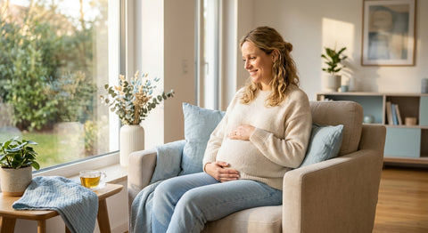 Femme enceinte en lien avec retour couches apres accouchement quand