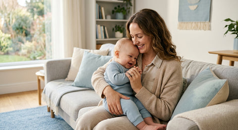 Parent et bébé dans un moment de complicite sécurisée