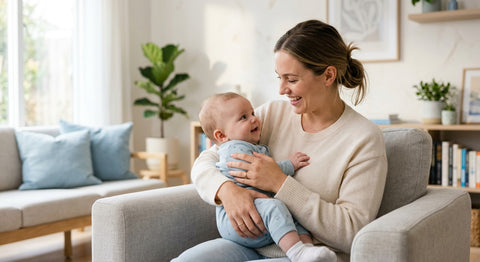 Parent et bébé dans un moment de complicite sécurisée
