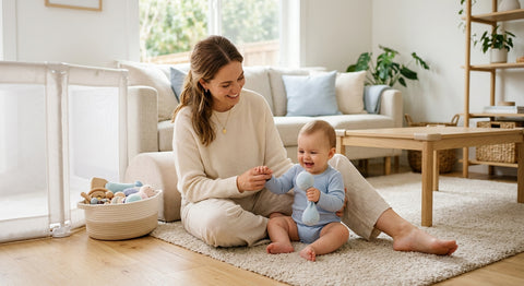 Illustration guide tummy time bébé combien temps exercices pour bébé sécurisé Securidou