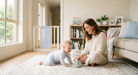 Illustration guide routine bébé journee type par age pour bébé sécurisé Securidou