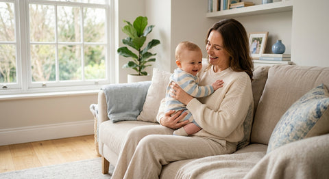 Parent et bébé dans un moment de complicite sécurisée