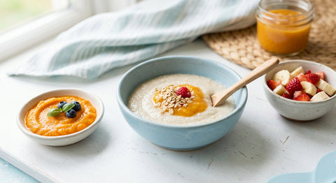 Repas bébé sans allergenes avec alternatives vegetales