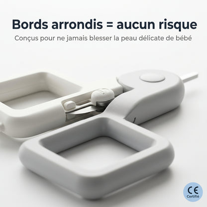 Coupe-ongles bébé à loupe grossissante et système anti-pincement Securidou