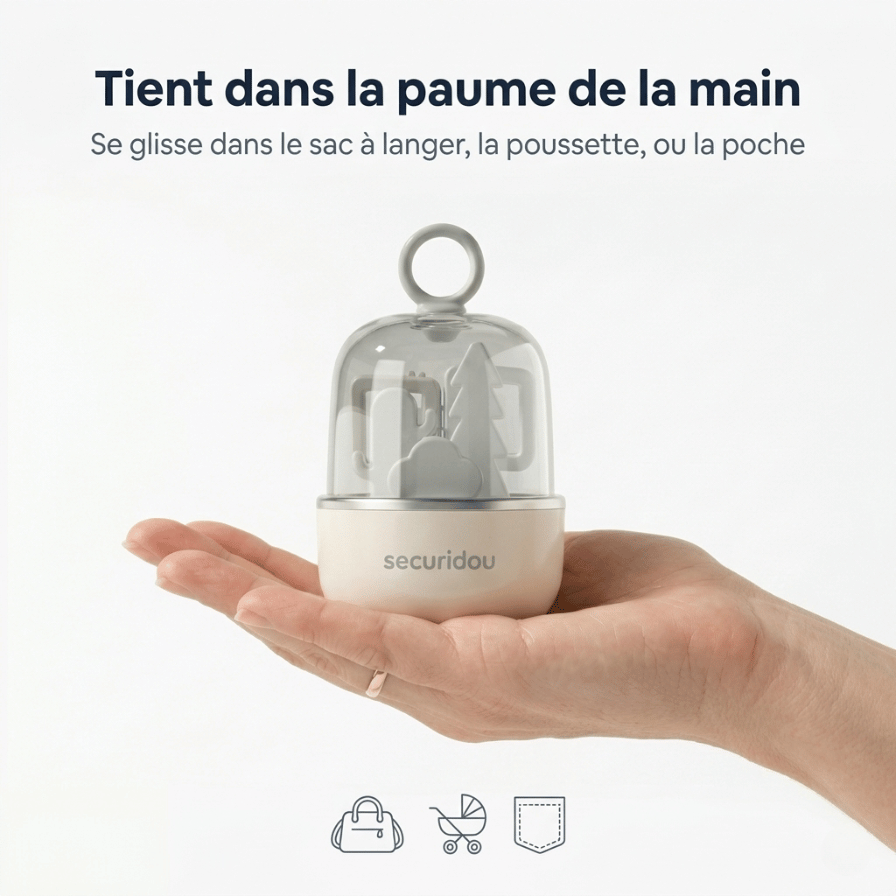 Boîtier capsule du kit manucure bébé 5-en-1 Securidou