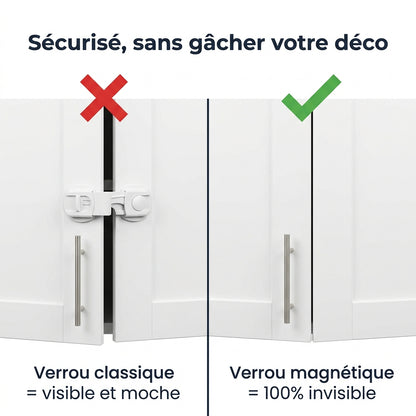 Comparatif verrous securite placards bebe avant apres Securidou