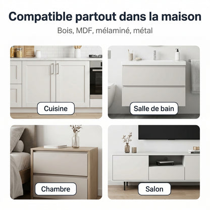 Verrou magnetique bebe installe interieur placard cuisine Securidou