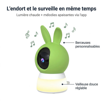 Babyphone Vidéo 2K Veilleuse — Détection Pleurs & Vision Nocturne - Vue 7