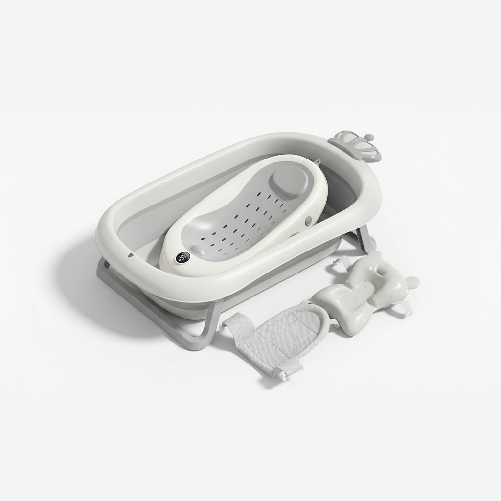 Baignoire bébé pliable avec fond antidérapant pour sécurité du bain — Securidou