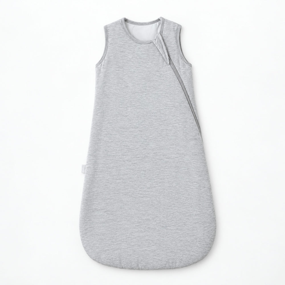 Gigoteuse sans manches gris clair Securidou en viscose de bambou, sur fond blanc