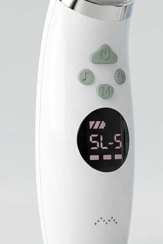 Écran LCD et boutons du mouche-bébé électrique Securidou