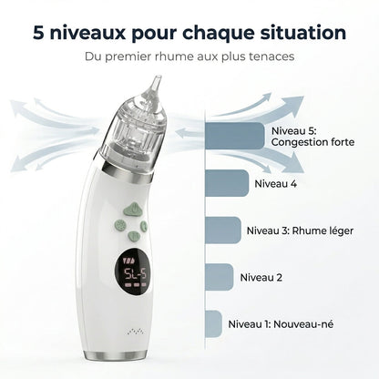Mouche-bébé électrique Securidou, aspiration nasale douce pour bébé