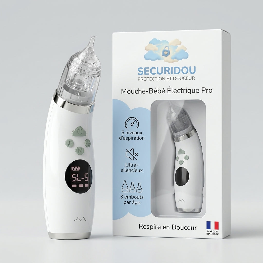 Mouche-bébé électrique Pro à écran LCD Securidou, vue principale