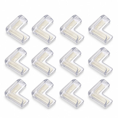 Kit de 12 protections d’angle transparentes Securidou en silicone, sur fond blanc