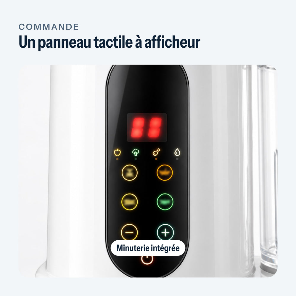 Panneau tactile à afficheur du robot cuiseur