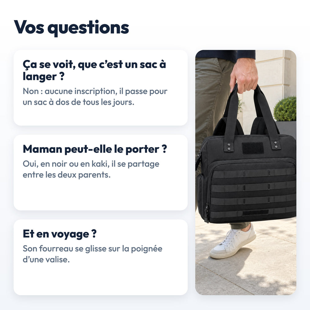 Sac à Langer Papa Securidou : réponses aux questions fréquentes