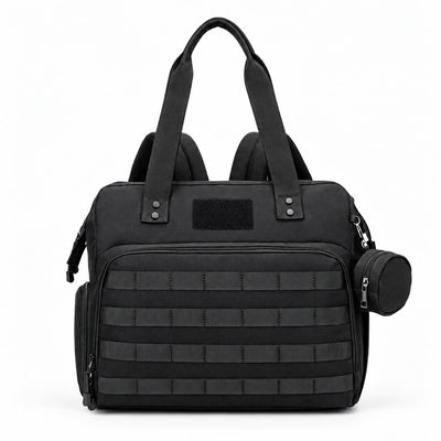 Sac à langer papa Securidou noir, sans inscription, sur fond blanc