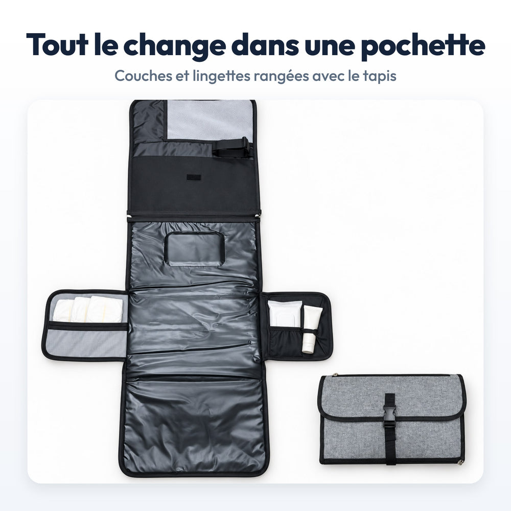 Tapis à Langer Nomade Securidou : rempli, vu à plat