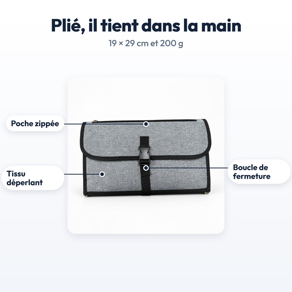 Tapis à Langer Nomade Securidou : légendé, vu de face