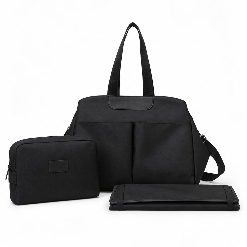 Trio sac à langer Securidou noir, sur fond blanc